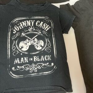Johnny Cash Black Graphic Kids T-Shirt